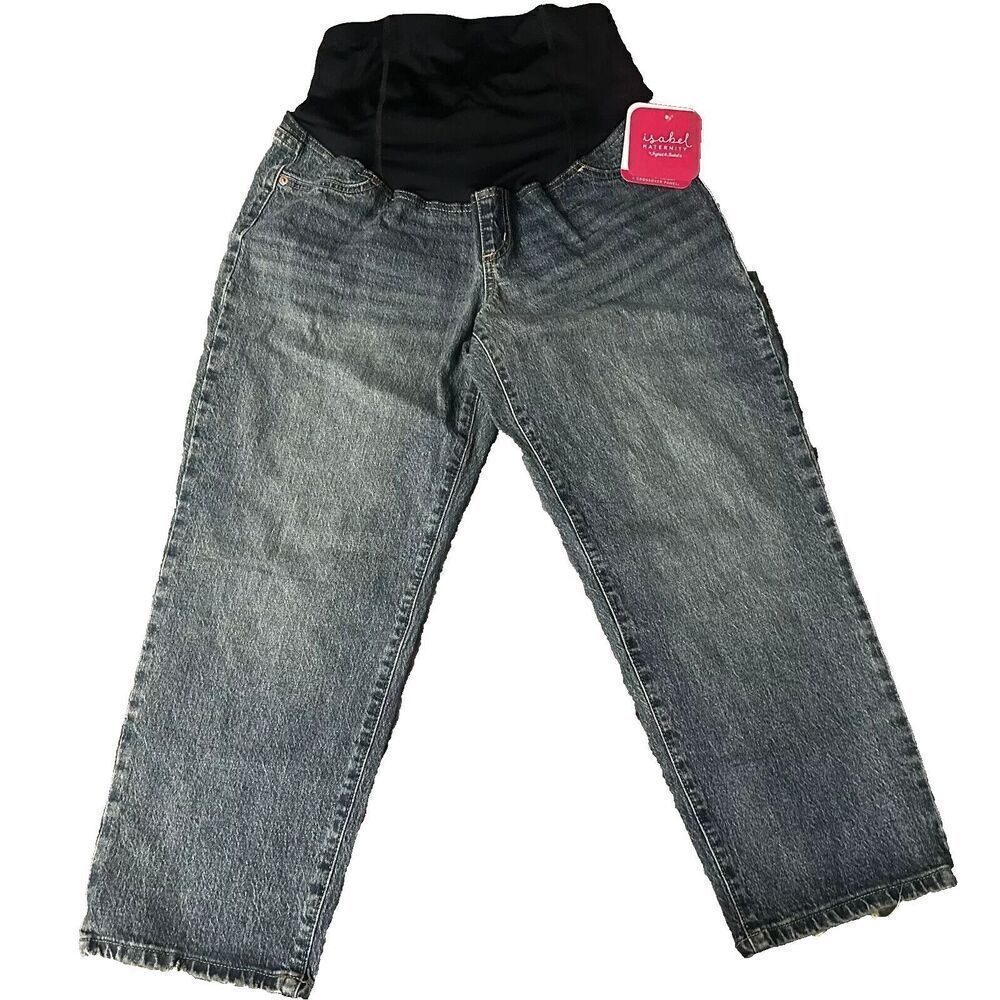 Isabel Maternity Over Belly Cropped Vintage Straight Jeans Size 10